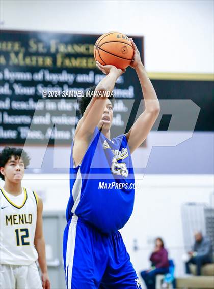 Thumbnail 3 in El Camino Real vs Menlo School (St. Francis Holiday Hoopfest Tournament) photogallery.