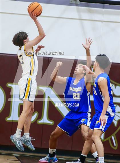 Thumbnail 2 in El Camino Real vs Menlo School (St. Francis Holiday Hoopfest Tournament) photogallery.