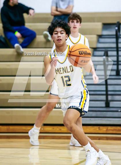 Thumbnail 2 in El Camino Real vs Menlo School (St. Francis Holiday Hoopfest Tournament) photogallery.