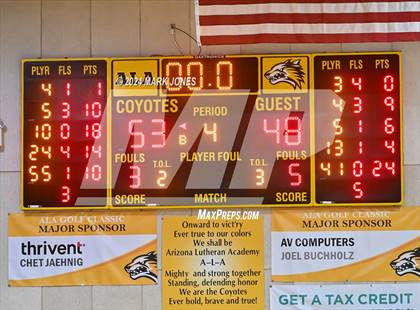 Thumbnail 1 in Desert Christian vs. Fountain Hills (ALA Coyotes Basketball Invitational) photogallery.