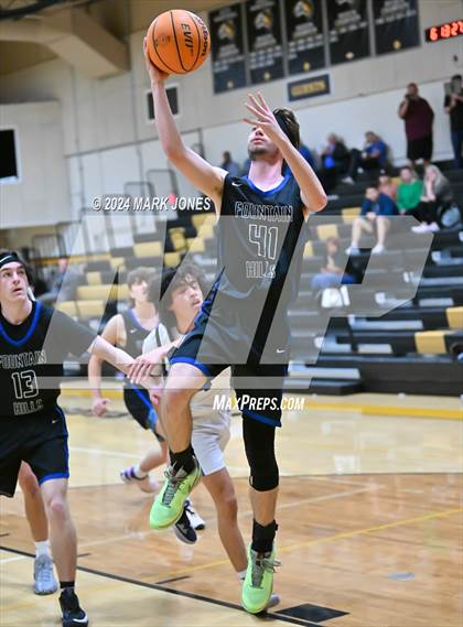 Thumbnail 3 in Desert Christian vs. Fountain Hills (ALA Coyotes Basketball Invitational) photogallery.