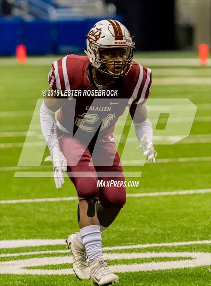 Thumbnail 2 in College Station vs. Calallen (UIL 5A Semifinal) photogallery.