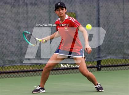 Thumbnail 3 in Girls Tennis Metro Tournament photogallery.