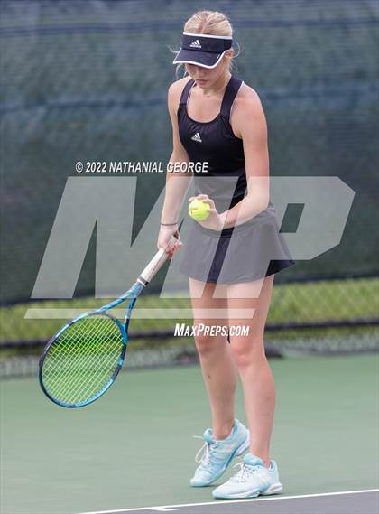Thumbnail 1 in Girls Tennis Metro Tournament photogallery.