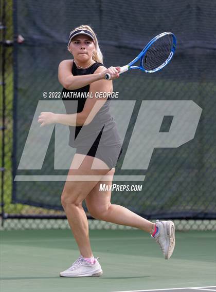 Thumbnail 3 in Girls Tennis Metro Tournament photogallery.