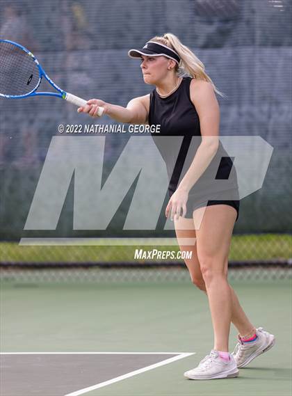 Thumbnail 1 in Girls Tennis Metro Tournament photogallery.