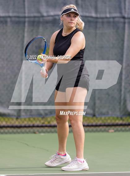 Thumbnail 3 in Girls Tennis Metro Tournament photogallery.