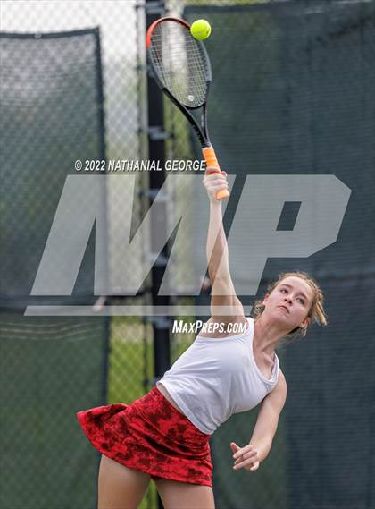 Thumbnail 3 in Girls Tennis Metro Tournament photogallery.