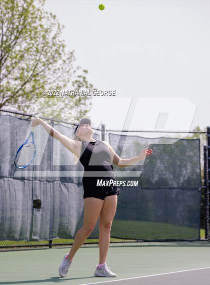Thumbnail 1 in Girls Tennis Metro Tournament photogallery.