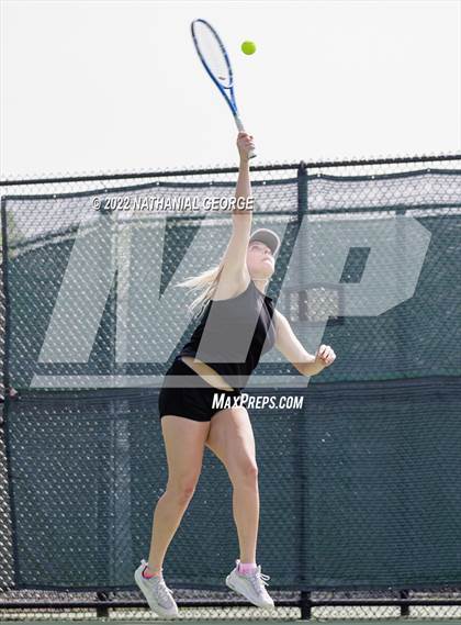 Thumbnail 3 in Girls Tennis Metro Tournament photogallery.