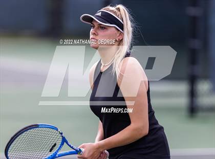 Thumbnail 1 in Girls Tennis Metro Tournament photogallery.