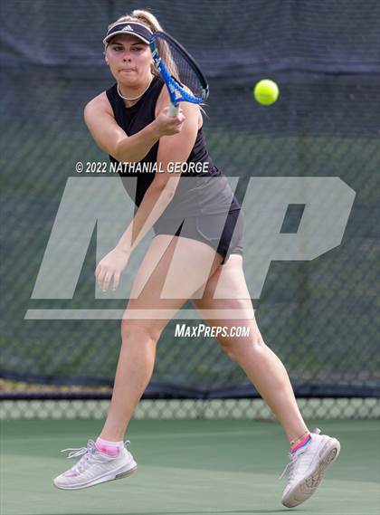 Thumbnail 2 in Girls Tennis Metro Tournament photogallery.