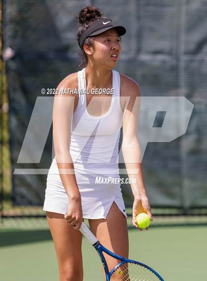 Thumbnail 1 in Girls Tennis Metro Tournament photogallery.