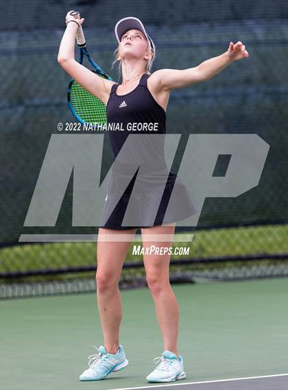Thumbnail 2 in Girls Tennis Metro Tournament photogallery.