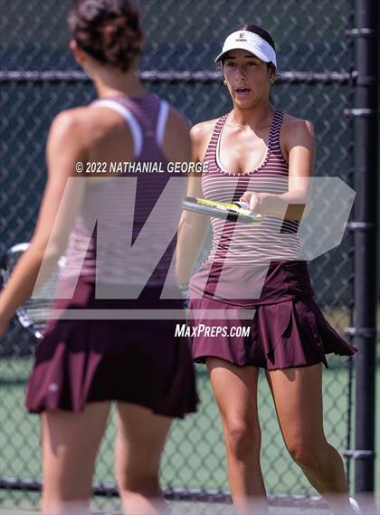 Thumbnail 3 in Girls Tennis Metro Tournament photogallery.