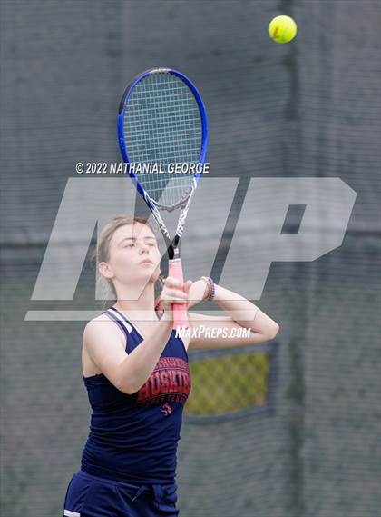 Thumbnail 2 in Girls Tennis Metro Tournament photogallery.