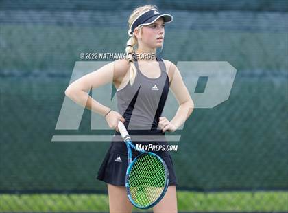 Thumbnail 2 in Girls Tennis Metro Tournament photogallery.