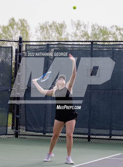 Thumbnail 1 in Girls Tennis Metro Tournament photogallery.