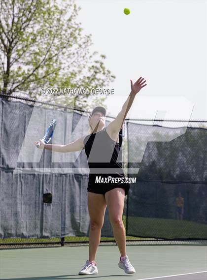 Thumbnail 3 in Girls Tennis Metro Tournament photogallery.