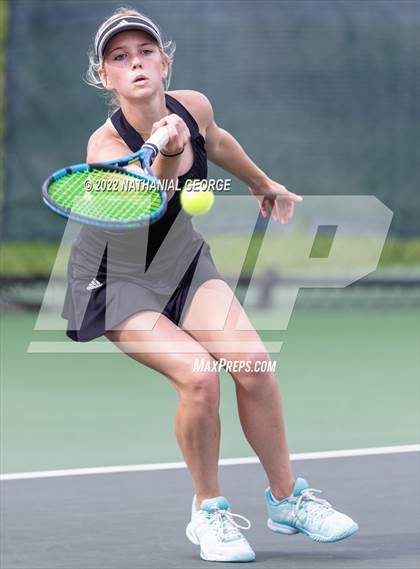 Thumbnail 3 in Girls Tennis Metro Tournament photogallery.