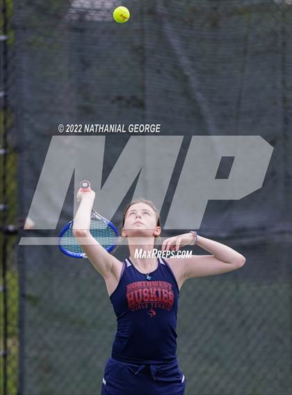 Thumbnail 2 in Girls Tennis Metro Tournament photogallery.