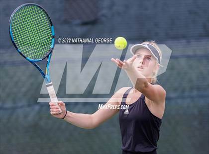 Thumbnail 3 in Girls Tennis Metro Tournament photogallery.