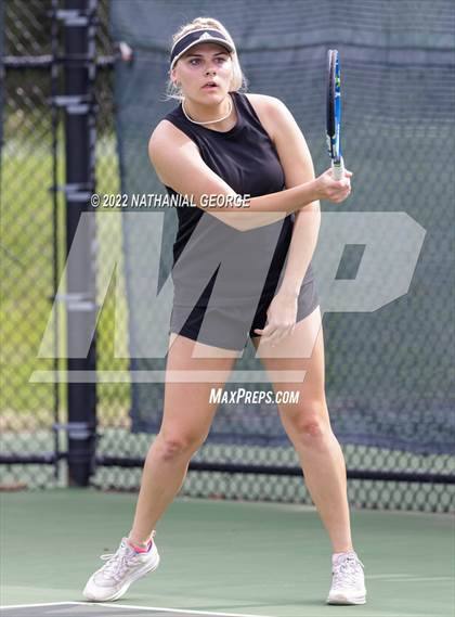 Thumbnail 2 in Girls Tennis Metro Tournament photogallery.