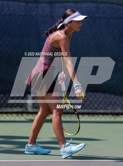 Thumbnail 1 in Girls Tennis Metro Tournament photogallery.