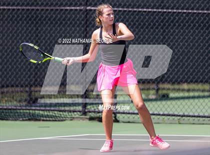 Thumbnail 2 in Girls Tennis Metro Tournament photogallery.