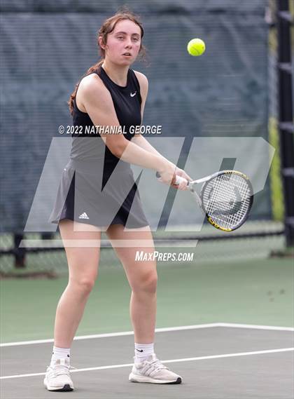 Thumbnail 3 in Girls Tennis Metro Tournament photogallery.