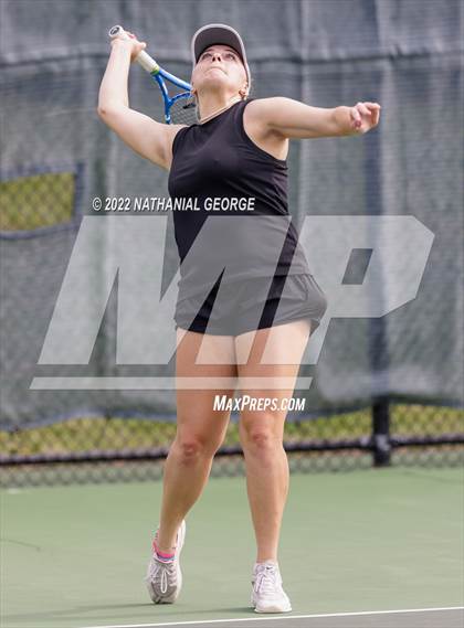 Thumbnail 3 in Girls Tennis Metro Tournament photogallery.