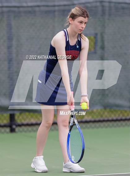 Thumbnail 3 in Girls Tennis Metro Tournament photogallery.