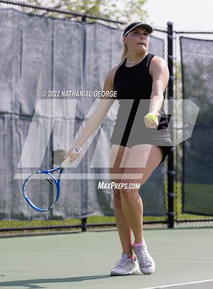 Thumbnail 2 in Girls Tennis Metro Tournament photogallery.