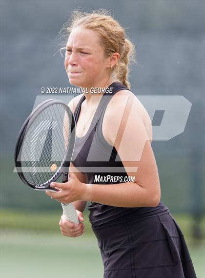 Thumbnail 2 in Girls Tennis Metro Tournament photogallery.