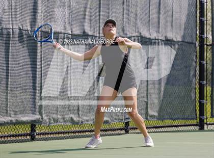 Thumbnail 1 in Girls Tennis Metro Tournament photogallery.