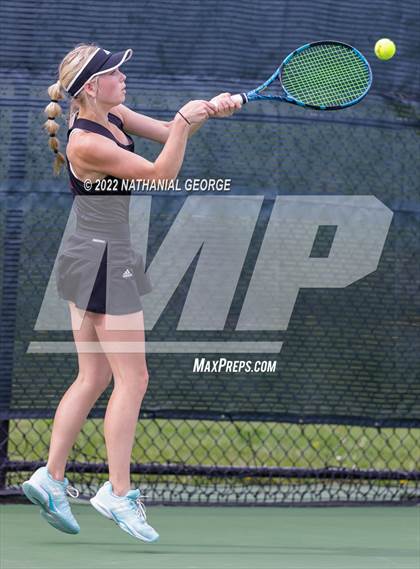 Thumbnail 1 in Girls Tennis Metro Tournament photogallery.