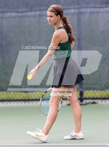 Thumbnail 3 in Girls Tennis Metro Tournament photogallery.