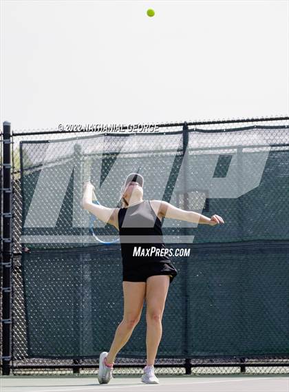 Thumbnail 2 in Girls Tennis Metro Tournament photogallery.