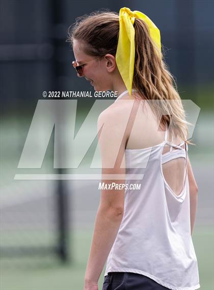 Thumbnail 2 in Girls Tennis Metro Tournament photogallery.