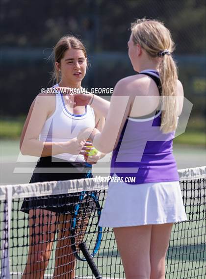 Thumbnail 2 in Girls Tennis Metro Tournament photogallery.