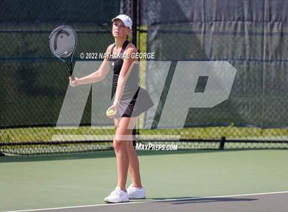 Thumbnail 1 in Girls Tennis Metro Tournament photogallery.