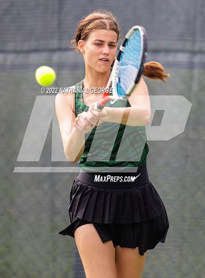 Thumbnail 1 in Girls Tennis Metro Tournament photogallery.