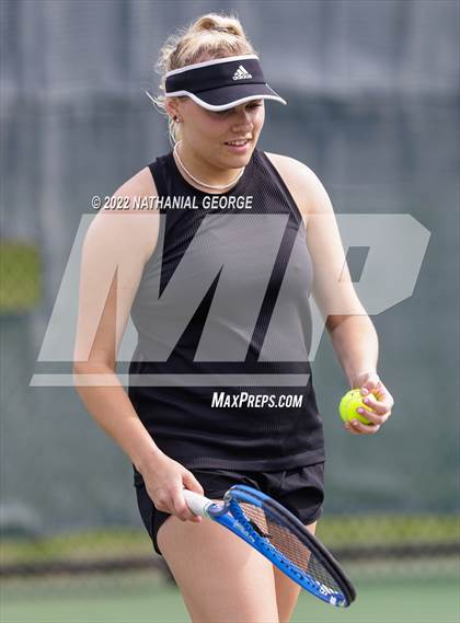 Thumbnail 2 in Girls Tennis Metro Tournament photogallery.