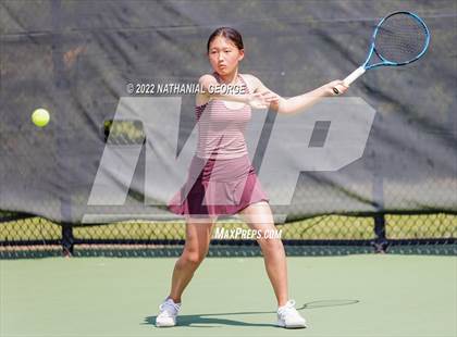 Thumbnail 2 in Girls Tennis Metro Tournament photogallery.