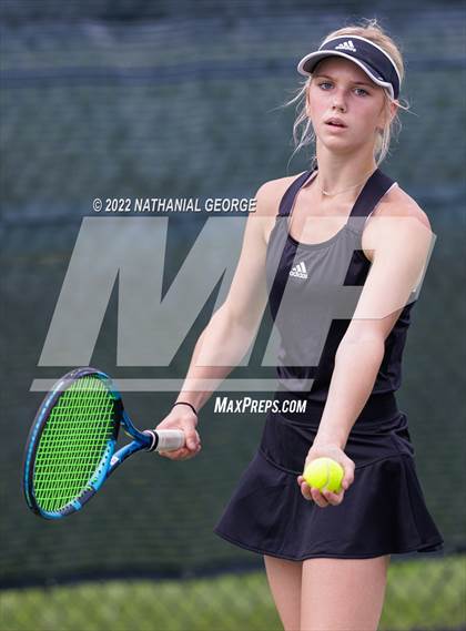 Thumbnail 2 in Girls Tennis Metro Tournament photogallery.