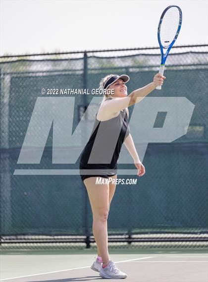 Thumbnail 3 in Girls Tennis Metro Tournament photogallery.