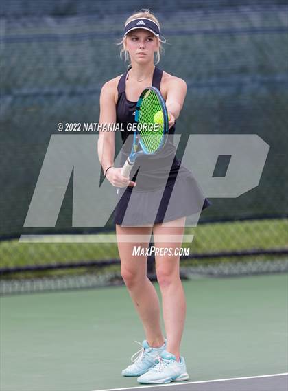 Thumbnail 1 in Girls Tennis Metro Tournament photogallery.