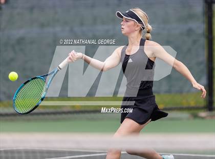 Thumbnail 3 in Girls Tennis Metro Tournament photogallery.