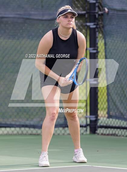 Thumbnail 3 in Girls Tennis Metro Tournament photogallery.