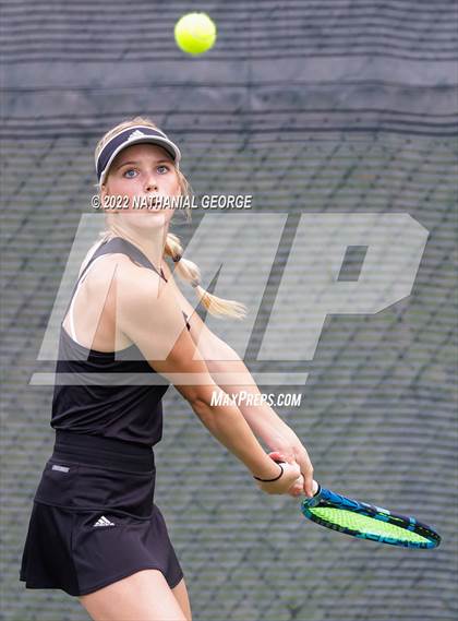 Thumbnail 1 in Girls Tennis Metro Tournament photogallery.